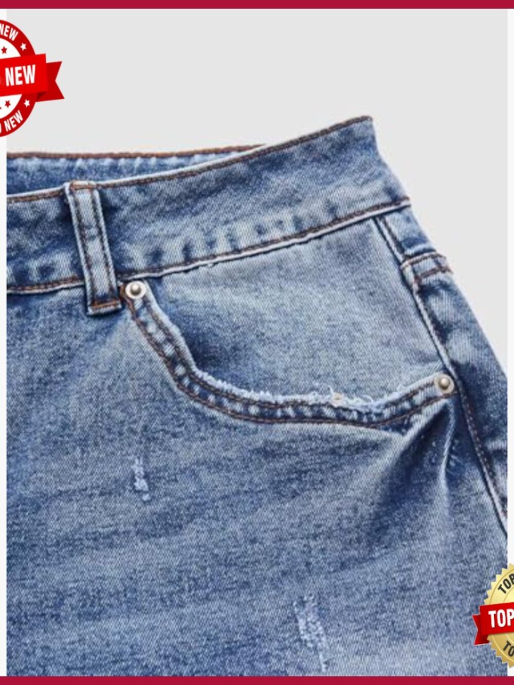Straight Leg Cropped Jeans Mid Rise Boyfriend Fit Roll Hem Denim Pants - Picture 5 of 7